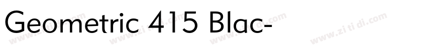 Geometric 415 Blac字体转换